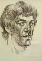  Портрет друга. <br>Бумага, сепия. раз. 70х50 см. 1984 г.
