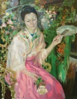  Настя в национальной одежде. <br> Холст, масло. раз.  100х80 см.  2011 г.