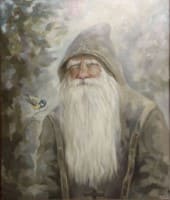 Схимник. <br> Холст, масло.  раз. 70х60 см.  1998 г.