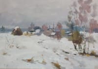 Село Спасское.<br> Холст, масло.  раз. 50х70 см.  2005 г.