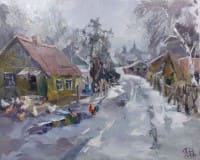 Старая улица.<br> Холст, масло.  раз. 65х81 см.