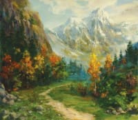 Архыз, Вершина София.<br> Холст, масло.  раз. 70х90 см. 2015 г.
