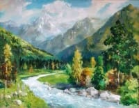  Архыз.<br> Холст, масло.  раз. 70х90 см. 2015 г.