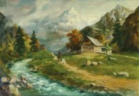  Верхняя Тиберда. <br>  Холст, масло. раз. 70х100 см.  2015 г.