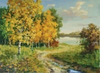  Осенняя тропинка. <br> Холст, масло.  раз. 60х80 см. 2016 г.