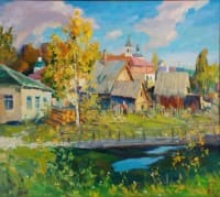 Осень. Мышкин.<br> Холст, масло.  раз. 80х90 см. 2021 г.
