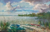  Вид на Спасо Яковлевский Димитриевский монасьырь.<br> Холст, масло. раз. 70х110 см. 2020 г.