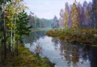 Осенняя Которосль.<br> Холст, масло.  раз. 60х80 см.  2009 г.