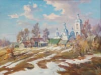 Село Шугорь. <br>Холст, масло. раз. 60х80см. 2019 г.