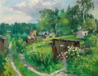 Сараюшка. <br>Холст, масло.  раз. 65х81 см., июль 2024 г.