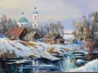 Село Пужбол.<br> Холст, масло. раз. 61х81см.  2025 г.
