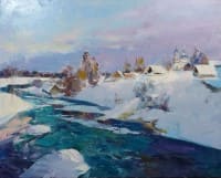 Село Спасское.<br> Холст, масло.  раз. 65х81 см.  март 2025 г.