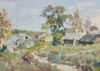 Осень в деревне. <br> Холст, масло.  раз.  50х70 см.  2010 г.