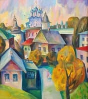 Летите голуби.<br> Холст, масло.  раз. 90х80см.  2020 г.